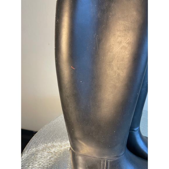 size 8 Dublin Equestrian Riding Boots High Black PVC Insulated Pull-On - Picture 9 of 13